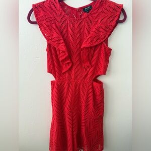 Bardot Kira Mini Dress Eyelet Lace